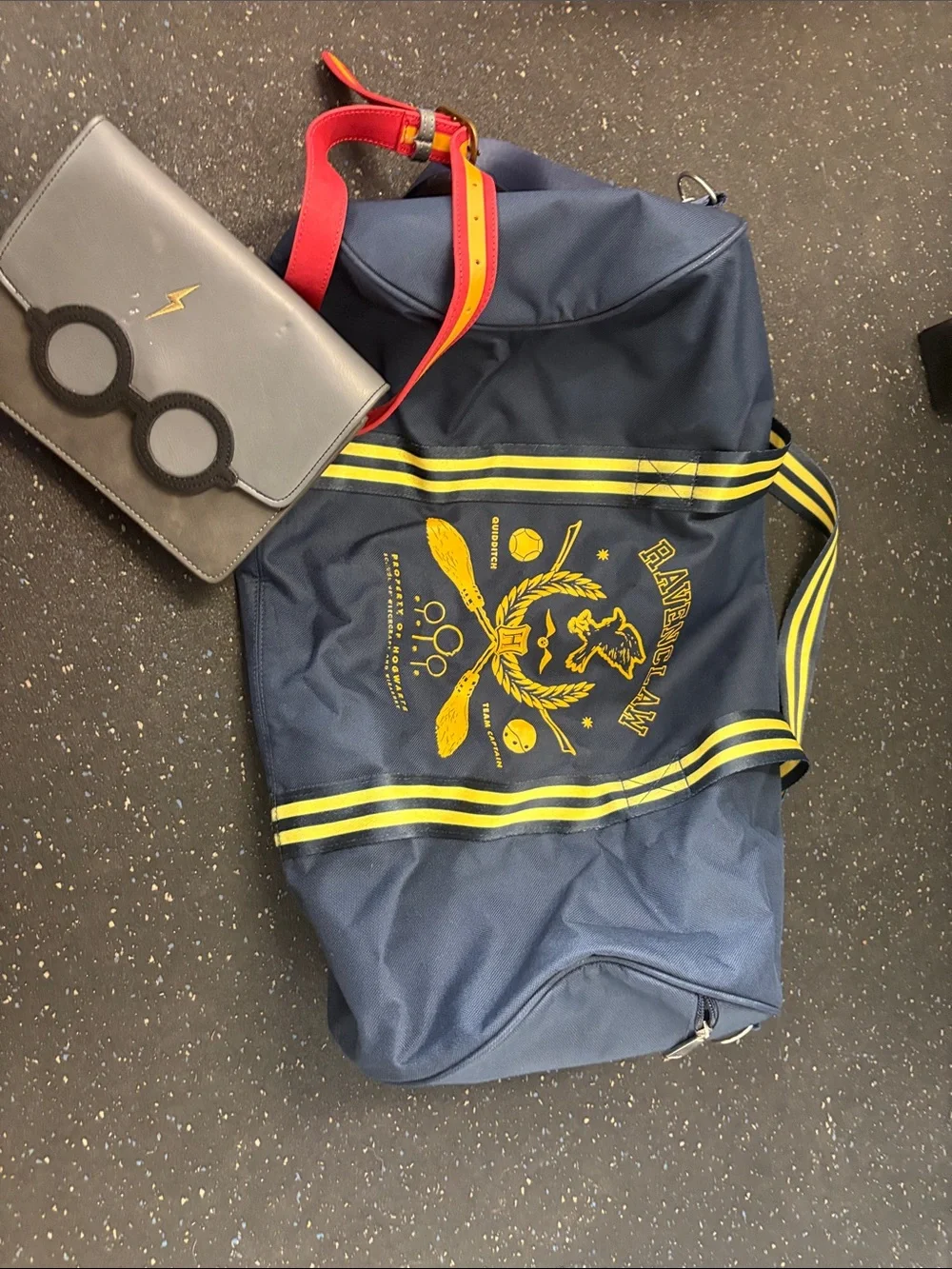 Loungefly Harry Potter Ravenclaw Navy & Yellow Travel Duffel Bag & Fanny Pack